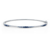 Blue Sapphire & Diamond Ombré Bangle - Dracakis Jewellers